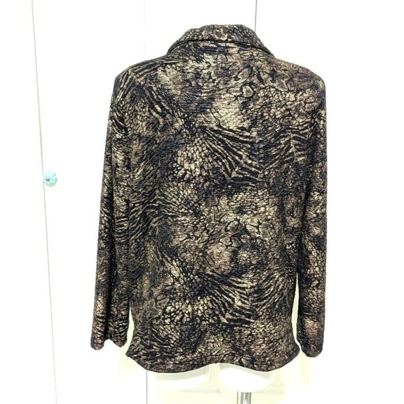 NWOT JM Collection Animal Print Zip Up Jacket Drawstring Bottom - Picture 7 of 13